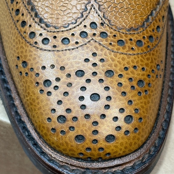 Loake 1880 Keswick Tan Leather Brogue Chelsea Boots Shoes Men's 7.5 US, NEW - Picture 7 of 11